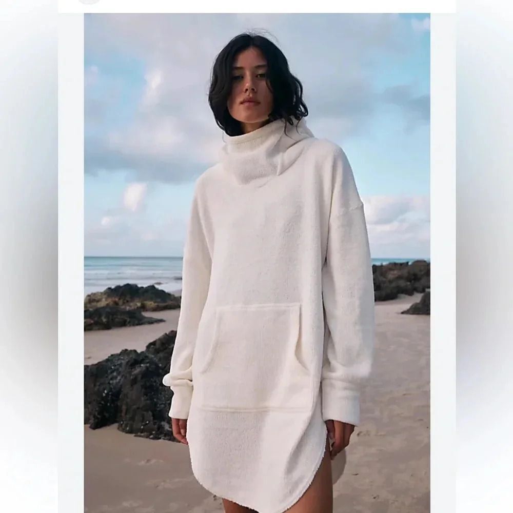 INTIMATELY free people small beach oversized hoodie cream - Picture 2 of 14